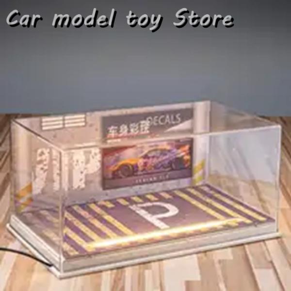 並行輸入品 1:24カーモデルベースPVCダストカバーカーモデルクリアディスプレイキャビネットプレゼ...
