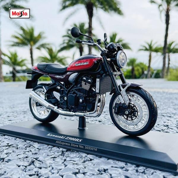 Maisto-カワサキz 900 rs 1:12オートバイ 合金ベース 本物 ダイキャストモデル お...