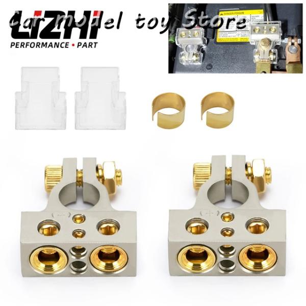 【並行輸入品】 汎用バッテリー端子コネクタ0/4/8/10ゲージAWG正負自動車マリンバッテリーター...