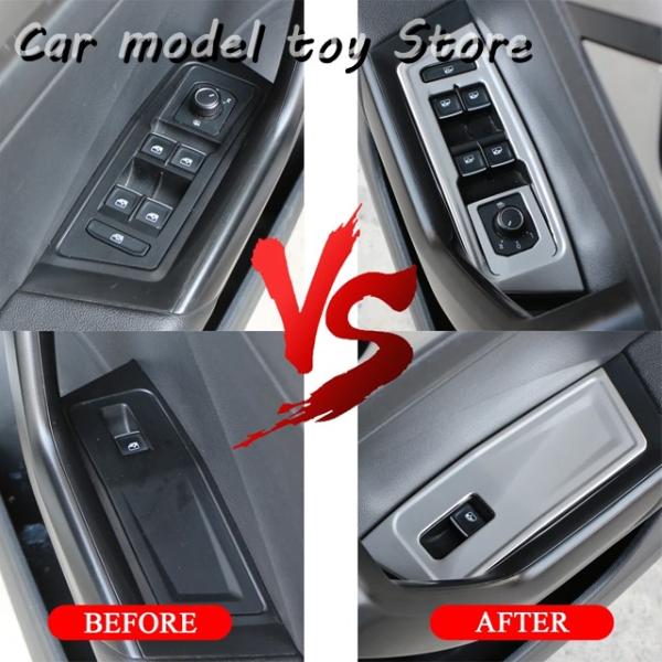 【並行輸入品】VW  ステンレス車ウィンドウ コントロール スイッチ パネル トリム   T-ROC...