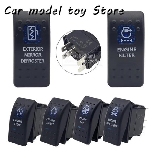 【並行輸入品】 車ボート キャラバン ロッカー スイッチ防水 12 V/24 V 5 ピン ロッカー...