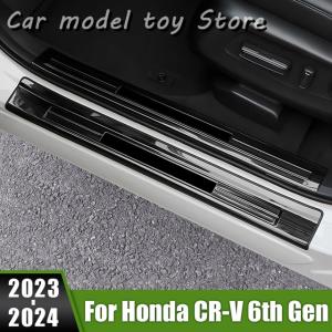 【並行輸入品】ホンダ  CR-V CRVCR V第6世代2023 2024ステンレス境界ストリップドア敷居ストリップ歓迎ペダルインナー