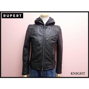 EDGE RUPERT フード付きレザージャケット・M▲ルパート/エッジ/羊革/ライダース/@A1/24*2*2-16｜k-eshop