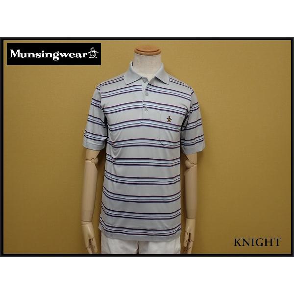 送料無料 Munsingwear ボーダーポロシャツ・C80-90◆マンシングウェア/ゴルフ/長期保...