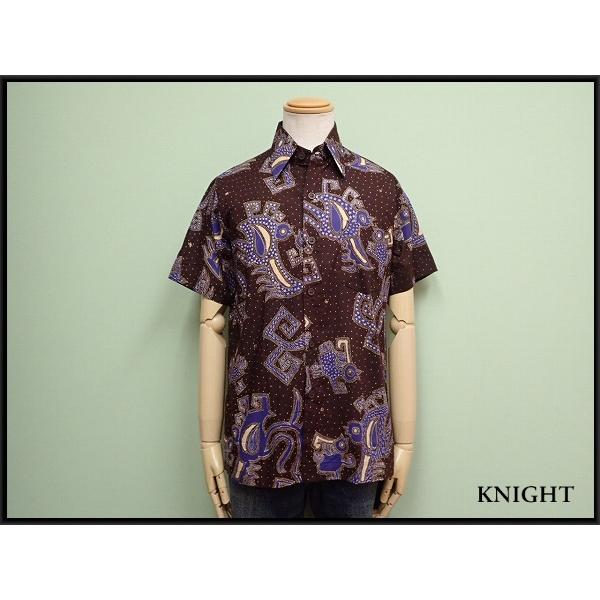 送料無料 SARINAH JAVA バティックシャツ・S◆インドネシア製/エスニック/民族/アロハシ...