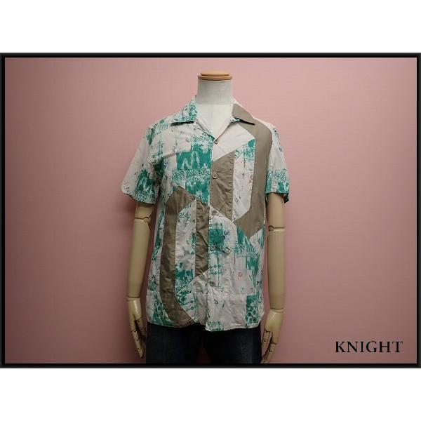 送料無料 マリテフランソワジルボー 総柄シャツ・M◆半袖/メンズ/25水4-31