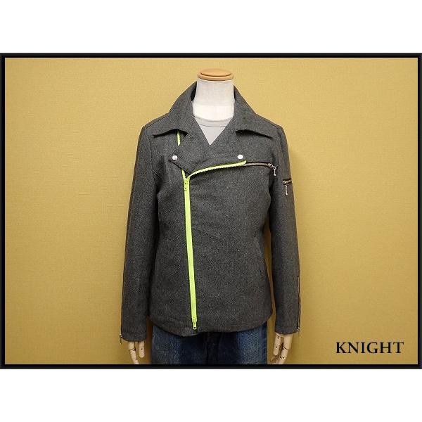 ankoROCK ウールライダースジャケット・L□アンコロック/グレー/メンズ/25*1*4-16