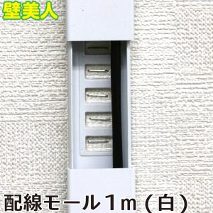 壁美人 配線モール 1m (白) 若林製作所 ネコポス非対応