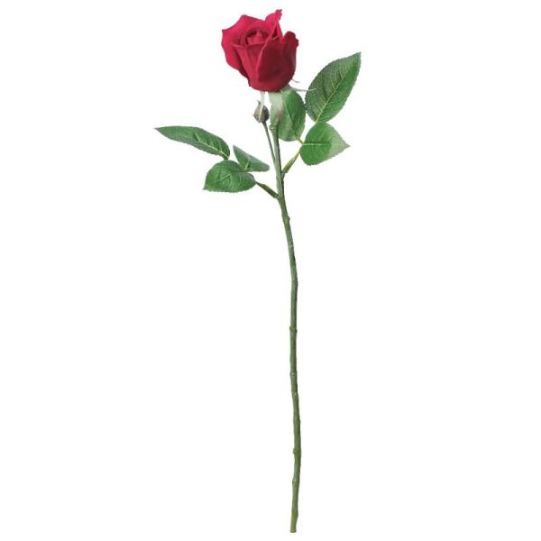 asca ベルベットローズ（S）（1輪 つぼみ1個） バラ 薔薇 花材 造花 A-31275