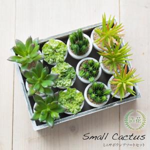 フェイクグリーン 観葉植物 人工観葉 卓上 ミニ 小さい 光触媒 サボテンアソートセット 10cm 多肉植物 造花 インテリア E4575 母の日