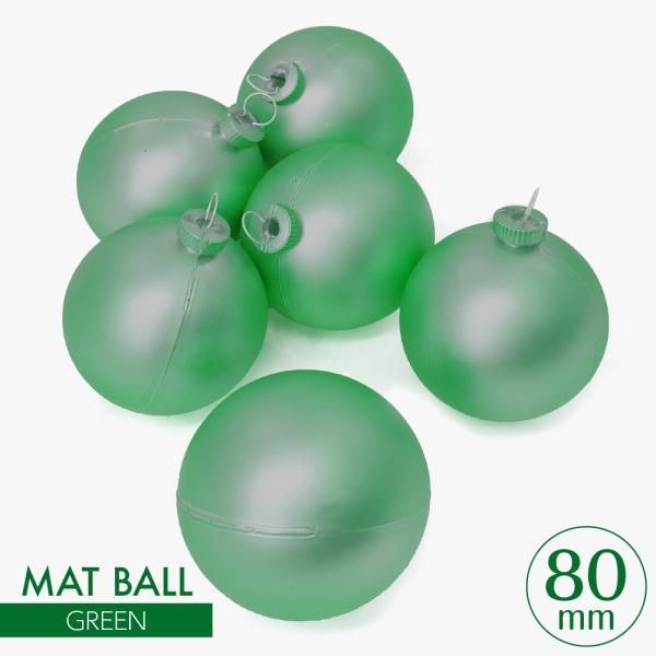 クリスマス Xmas グッズ 80mmマットボール 6個入 グリーン 資材 ディスプレイ 装飾 飾り...