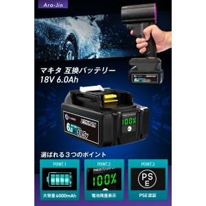 ARAJIN 嵐神 マキタ 互換 バッテリー ...の詳細画像1