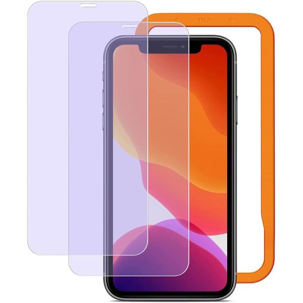 NIMASO ガラスフィルム iPhone 11 iPhone XR 用 ブルーライト カット 強化...