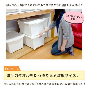 収納ボックスキャスター付き フタ付き 収納ケー...の詳細画像5