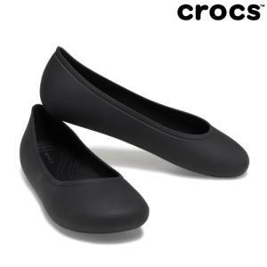 crocs クロックス レディース パンプス ブルックリン フラット Brooklyn Flat 209384 カジュアル シューズ サンダル 黒 女性 軽量｜靴のリード
