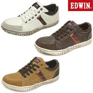 エドウィン 靴 メンズ EDWIN メンズ スニーカー 幅広 カジュアル ローカット シューズ EDM-345｜k-lead