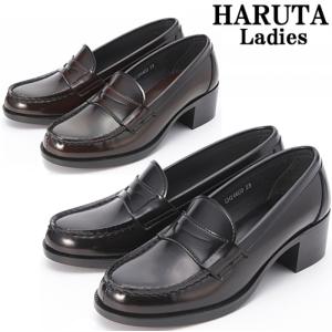 HARUTA ハルタ ローファー 学生 レディース HARUTA ハルタ 4603 雨に強い 合成皮革 ゆったり 幅広 3E 通勤 通学 学生 靴 4.5cmの高めのヒール｜k-lead