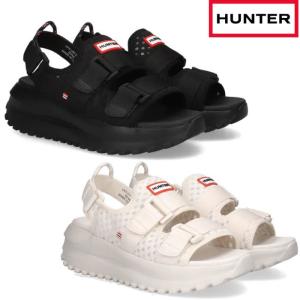 HUNTER ハンター UFF3120MSH ユニセックス トラベル フロー ダブル ストラップ サンダル カジュアル ブラック 黒 ホワイト 白 靴