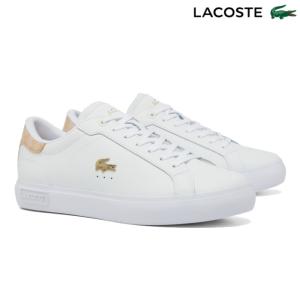 のん ラコステ 37 レディース LACOSTE ホワイト スニーカー LACOSTE（ラコステ） レザー スニーカー レディース lacoste