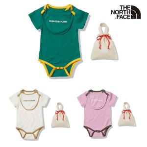 ザ・ノースフェイス ベビー ショートスリーブロンパース＆2Pビブ NTB12202 B S/S Rompers & 2P Bib THE NORTH FACE スタイ ロンパース【同梱不可】｜k-lead