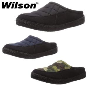Wilson ウィルソン 2204 キルティング サボサンダル メンズ 黒 シンプル フィット感 疲れない 履きやすい スポーツサンダル 紳士 靴｜k-lead