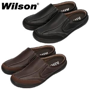 Wilson ウィルソン 2301 クロッグサンダル メンズ 黒 軽量 3E 幅広 おしゃれ 履きやすい サボサンダル ヘップサンダル サンダル シューズ 靴｜k-lead