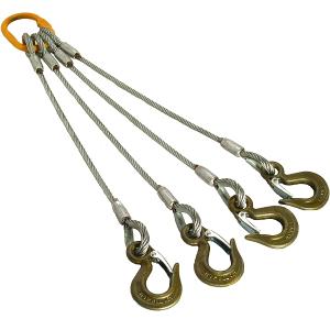 4点吊りワイヤー 径12-14mm(4分)×2m 4点吊 被覆 PVC マーテック 使用荷重3.2t
