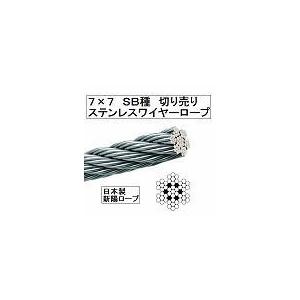 【国産】７×７　ステンレスワイヤーロープ０．８１ｍｍ（切り売り）｜k-liftec