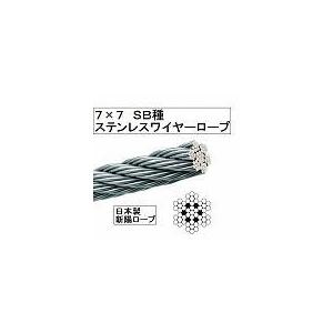 【国産】７×７　ステンレスワイヤーロープ５．０ｍｍ×２００Ｍ巻｜k-liftec