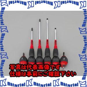 【代引不可】【個人宅配送不可】ESCO(エスコ) ６本組 [+ -]ドライバー(落下防止リング付) ...