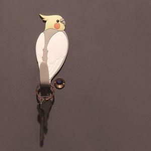 東洋ケース マグネットフック アニマルテイル オカメインコ MH-AN-05 かわいい 鳥 Animal Tail しっぽ 磁石 壁面収納 キーフック 4511546087418｜k-mori