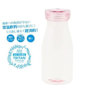 ● パール金属 クリアアシスト PCアクアボトル450 クリアピンク 450ml HB-3722 キッチン用品 水筒 マグボトル 常温 プラスチック TRITAN製｜k-mori