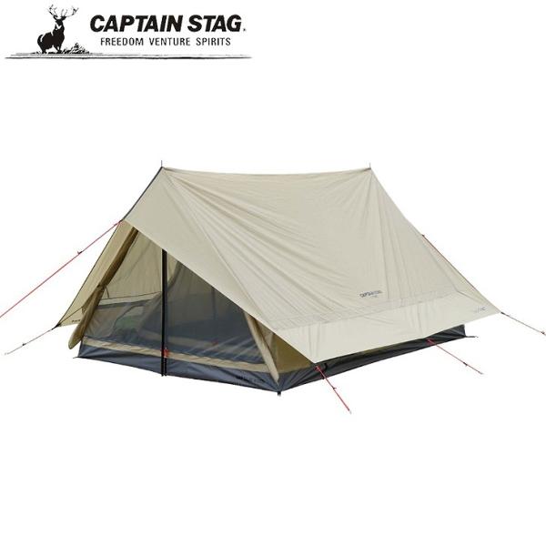 ●パール金属 CAPTAIN STAG トレッカー ツーポールロッジUV〈3〜4人用〉カーキ UA-...