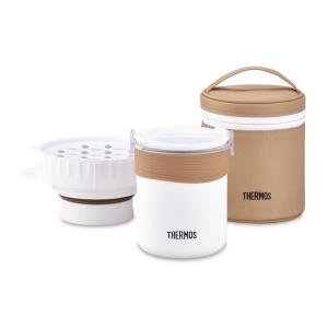 【SALE】 ◆ サーモス ごはんが炊ける弁当箱 ホワイト JBS-360 WH THERMOS 保温 ランチ ご飯 レンジ 4562344361118｜k-mori