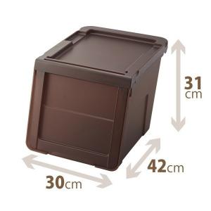 天馬 PRX カバコ スリムM クリアブラウン 収納ケース 収納ボックス 小物収納 TENMA フラップ スタッキング