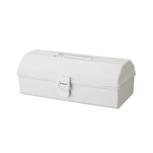 天馬 ハコットＬ ホワイト 811000779 収納ボックス 小物収納 工具ボックス レトロ ツールボックス 道具箱 DIY 軽量 工具入れ｜k-mori