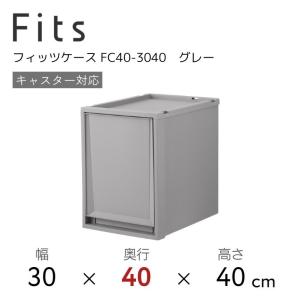 ●○ 天馬 Fits フィッツケース FC40-3040 グレー 収納 収納ケース インテリア 衣装ケース 奥行40cm 110014843｜k-mori