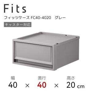 ●○ 天馬 Fits フィッツケース FC40-4020 グレー 収納 収納ケース インテリア 衣装ケース 奥行40cm 110014855｜k-mori