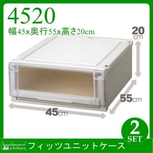 収納ケース Fits フィッツユニットケース 4520 2個組  衣装ケース 収納ボックス 衣類収納 収納家具 プラチェスト 天馬