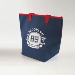 オカザキ アルミトートバッグ ブルックリン ネイビー 手提げ 買い物 アイス アウトドア クーラーバッグ 保冷バッグ｜k-mori