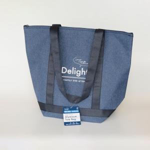 HK様　オーダーピクニックバッグ完成品 オカザキ ポケット付アルミトートバッグ グレー 手提げ 買い物 アイス