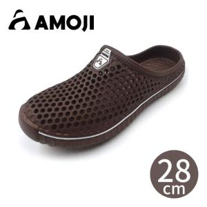 amoji (アモジ) クラシックサンダル AM1702 BR 28cm ブラウン サンダル 靴 メッシュ サボサンダル 通気性抜群
