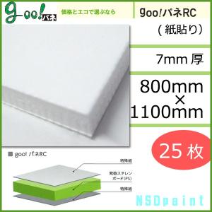 [法人宛ノミ]goo!パネ RC 紙貼り 7mm厚 800mm×1120mm 25枚 光洋産業｜k-nsdpaint