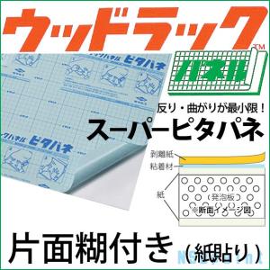 [法人宛ノミ]ウッドラックパネル スーパーピタパネ(片面のり付き) 5mm厚 910mm×1820mm 30枚｜k-nsdpaint