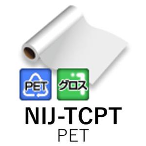 [法人宛ノミ]NIJ-TCPT 1370mm× 30m 透明ＰＥＴ ドット糊  透明糊 再剥離 溶剤用インクジェットメディア ニチエ株式会社 粘着フィルム｜k-nsdpaint