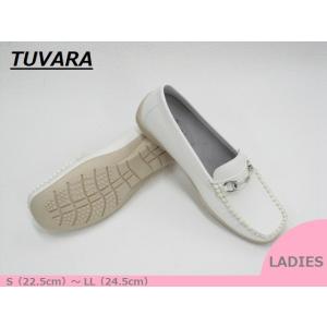 SALE / TUVARA ドライビングシューズ 21001 モカシン 低反発 Laカジュアル 白 ...