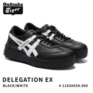 オニツカタイガー スニーカー Onitsuka Tiger スニーカー メンズ レディース DELEGATION EX デレゲーション EX BLACK/WHITE ブラック ホワイト 1183A559.005
