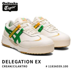 オニツカタイガー スニーカー Onitsuka Tiger メンズ レディース DELEGATION EX デレゲーション EX CREAM/CILANTRO クリーム シラントロ 1183A559.100 シューズ