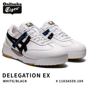 オニツカタイガー スニーカー Onitsuka Tiger メンズ レディース DELEGATION EX デレゲーション EX WHITE/BLACK ホワイト ブラック 1183A559.104 シューズ