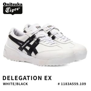 オニツカタイガー スニーカー Onitsuka Tiger メンズ レディース DELEGATION EX デレゲーション EX WHITE/BLACK ホワイト ブラック 1183A559.109 シューズ